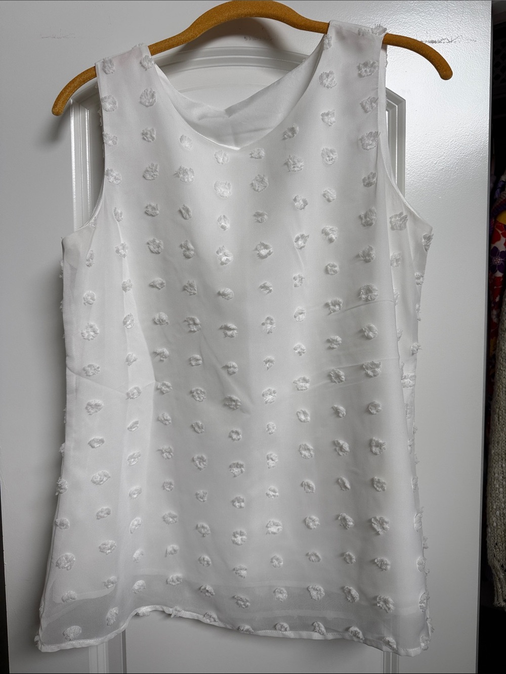 Cute dot tank with lining